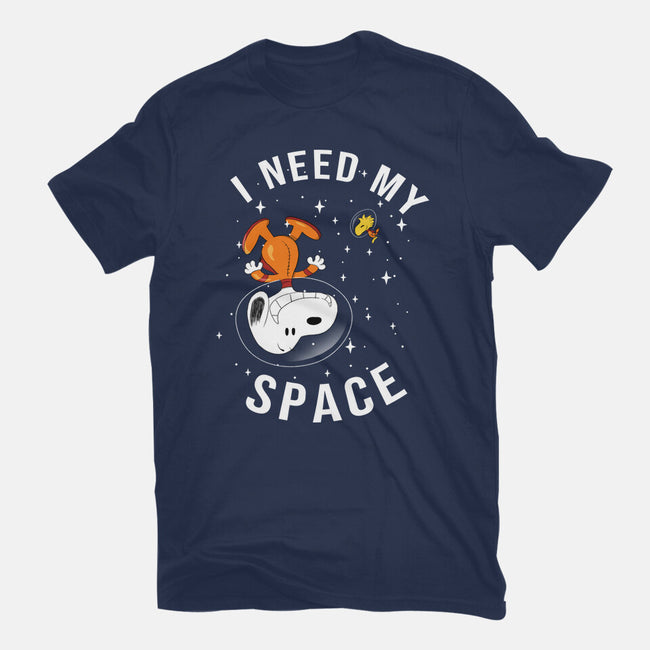 I Need My Space Snoopy-Mens-Heavyweight-Tee-MaxoArt