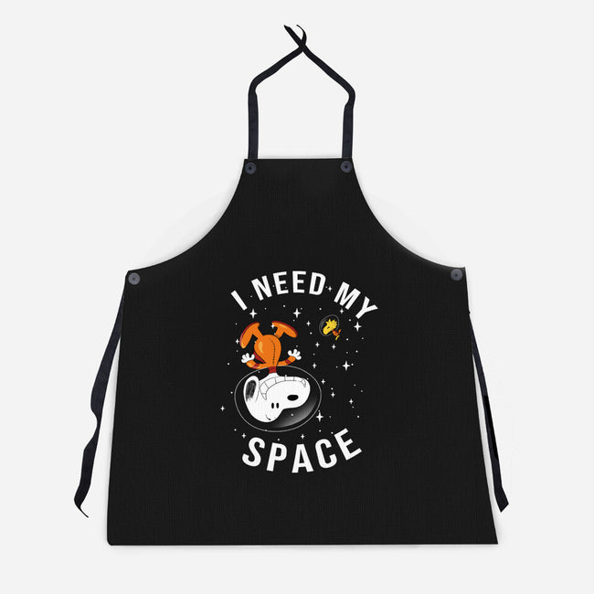 I Need My Space Snoopy-Unisex-Kitchen-Apron-MaxoArt