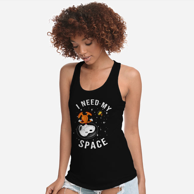 I Need My Space Snoopy-Womens-Racerback-Tank-MaxoArt