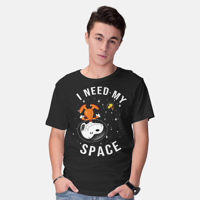 I Need My Space Snoopy-Mens-Basic-Tee-MaxoArt