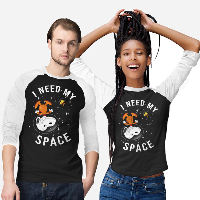 I Need My Space Snoopy-Unisex-Baseball-Tee-MaxoArt