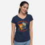 I Paused My Game To Be Here-Womens-V-Neck-Tee-worlddominationforcats