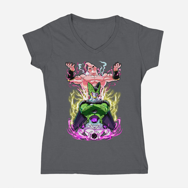 Dragon Trinity-Womens-V-Neck-Tee-Diego Oliver