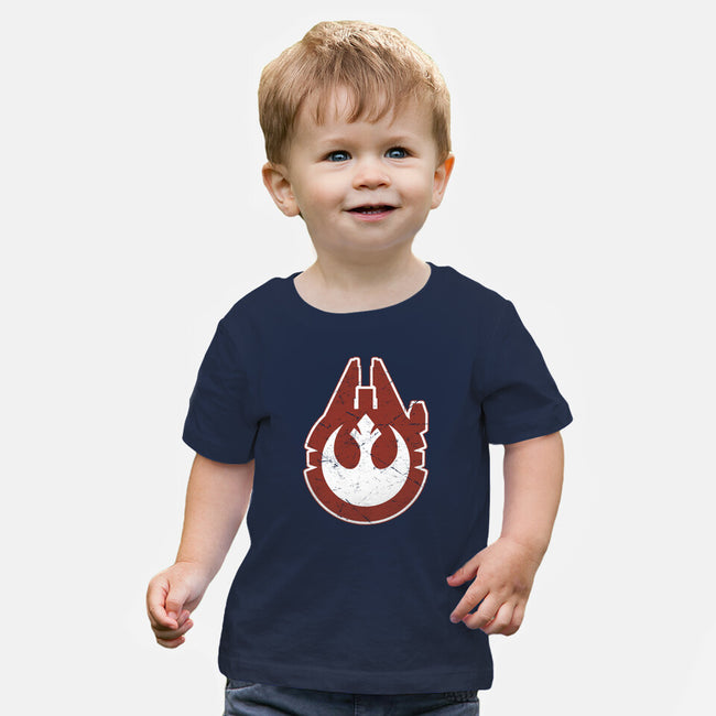 Vintage Millenium Falcon-Baby-Basic-Tee-Astrobot Invention