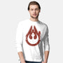 Vintage Millenium Falcon-Mens-Long Sleeved-Tee-Astrobot Invention