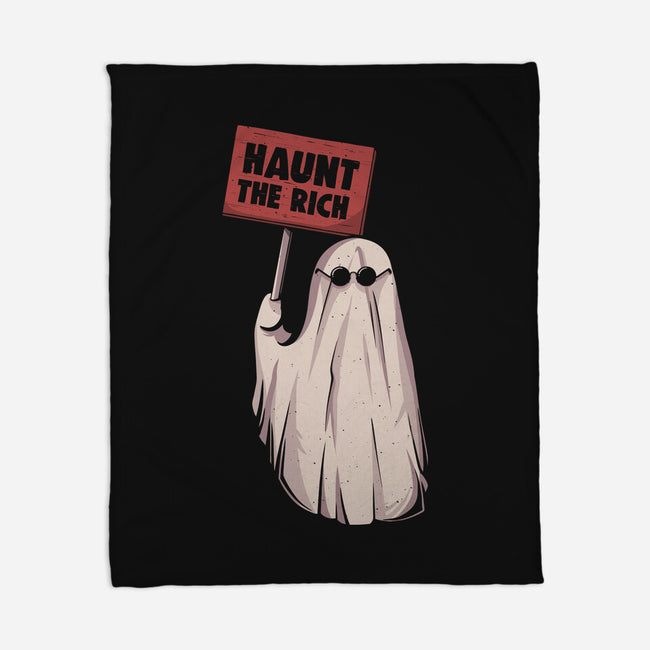 Haunt The Rich-None-Fleece-Blanket-eduely