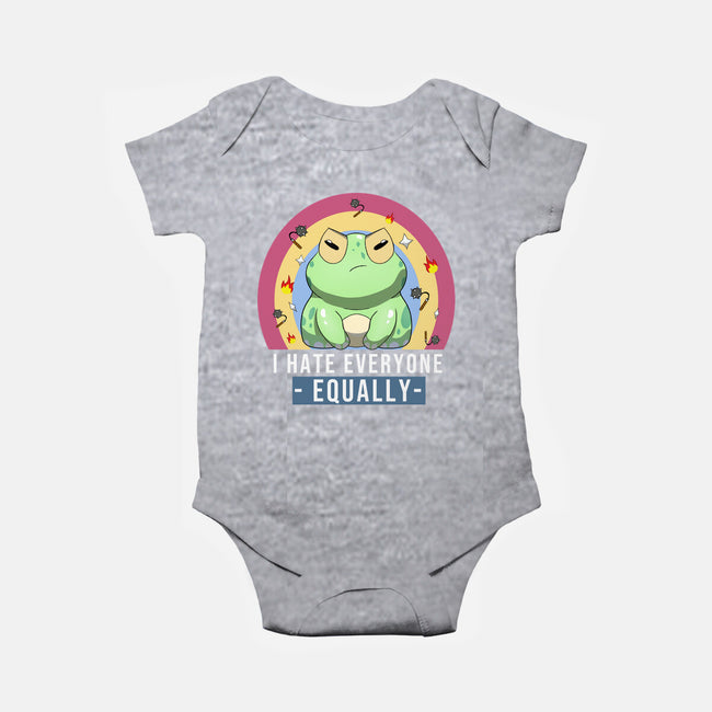 I Hate Everyone Equally-Baby-Basic-Onesie-MaxoArt