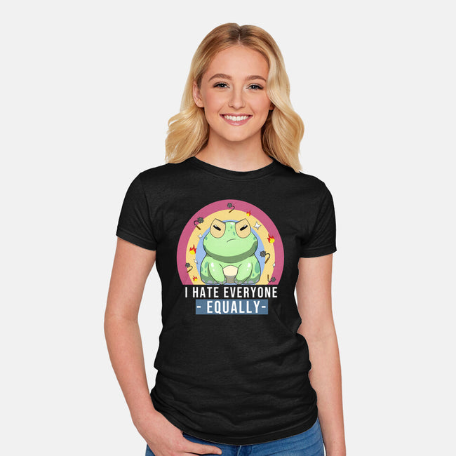 I Hate Everyone Equally-Womens-Fitted-Tee-MaxoArt