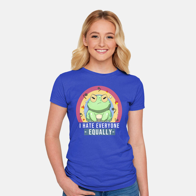 I Hate Everyone Equally-Womens-Fitted-Tee-MaxoArt