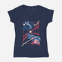 Overpowered-Womens-V-Neck-Tee-Henrique Torres