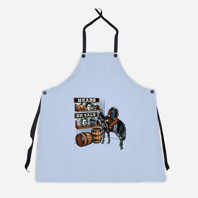 Heads On Sale-Unisex-Kitchen-Apron-glitchygorilla