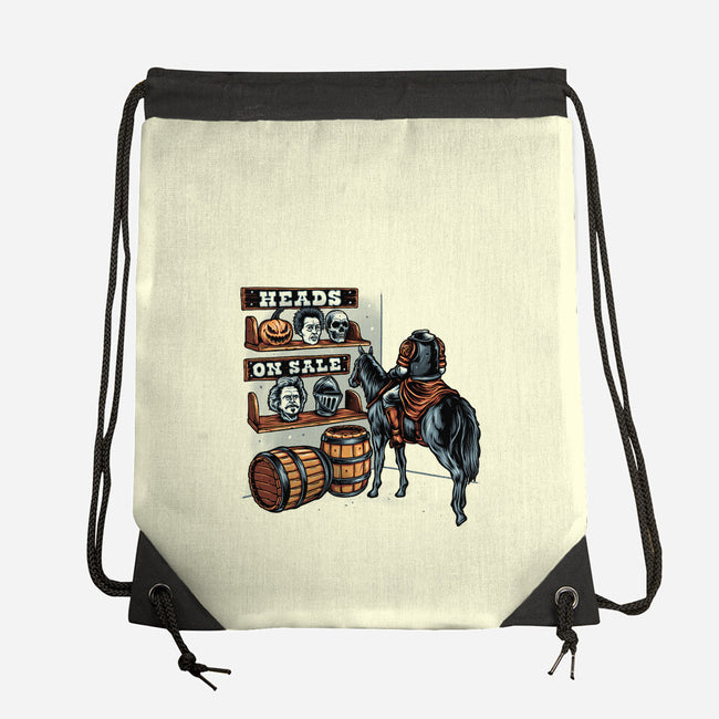 Heads On Sale-None-Drawstring-Bag-glitchygorilla