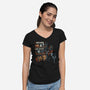 Heads On Sale-Womens-V-Neck-Tee-glitchygorilla