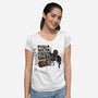 Heads On Sale-Womens-V-Neck-Tee-glitchygorilla