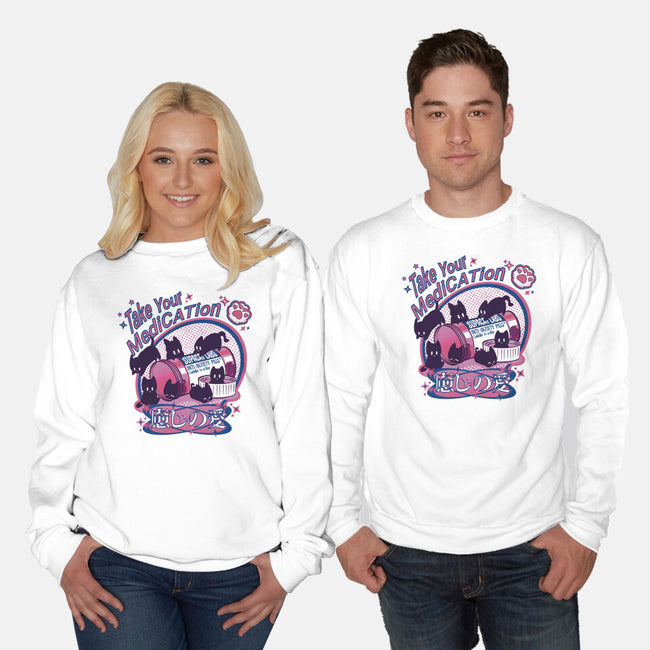 Take Your MediCATion-Unisex-Crew Neck-Sweatshirt-Supacat Studio