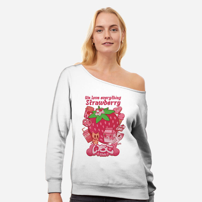 Ichigo Club-Womens-Off Shoulder-Sweatshirt-Supacat Studio