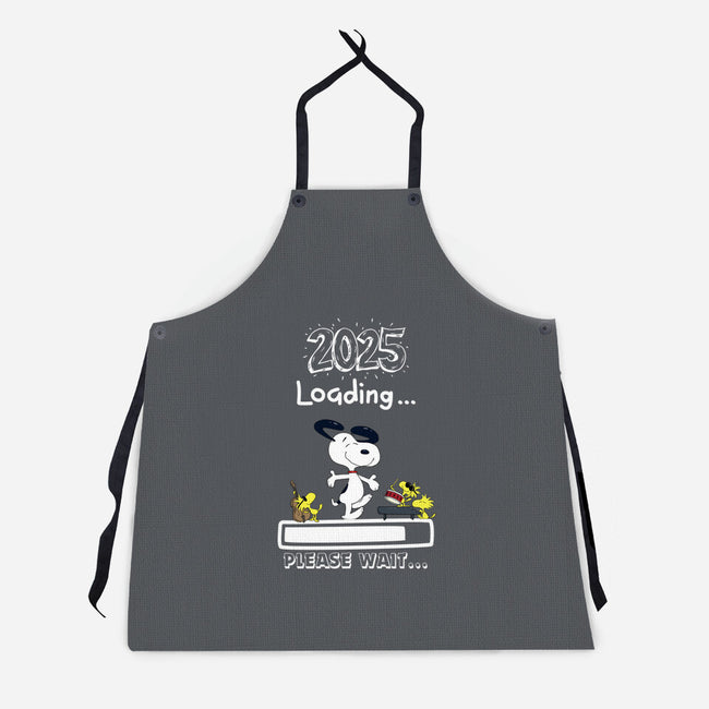 New Year Loading-Unisex-Kitchen-Apron-MaxoArt