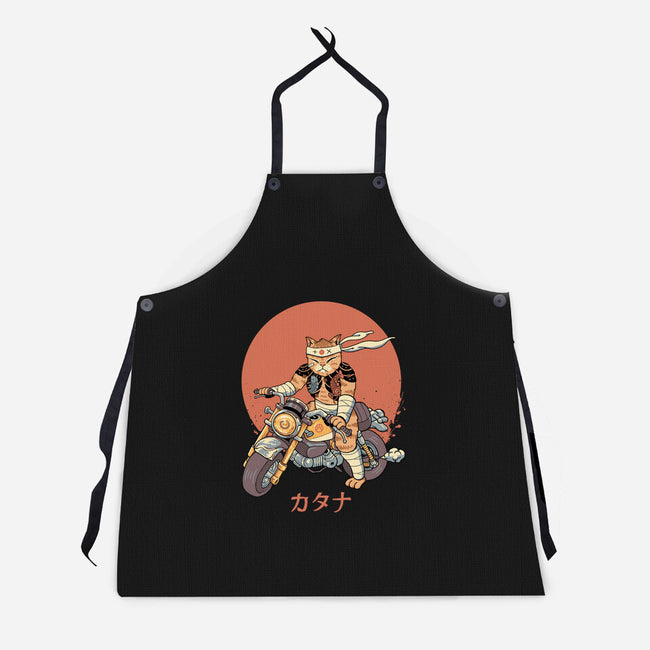 Biker Gang Catana Meowster-Unisex-Kitchen-Apron-vp021