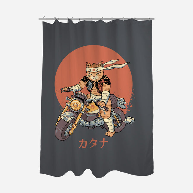 Biker Gang Catana Meowster-None-Polyester-Shower Curtain-vp021