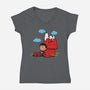 Super Nuts-Womens-V-Neck-Tee-Boggs Nicolas