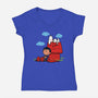 Super Nuts-Womens-V-Neck-Tee-Boggs Nicolas