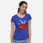 Super Nuts-Womens-V-Neck-Tee-Boggs Nicolas