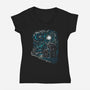 Hoth Night-Womens-V-Neck-Tee-sebasebi