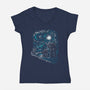 Hoth Night-Womens-V-Neck-Tee-sebasebi