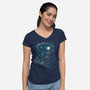 Hoth Night-Womens-V-Neck-Tee-sebasebi