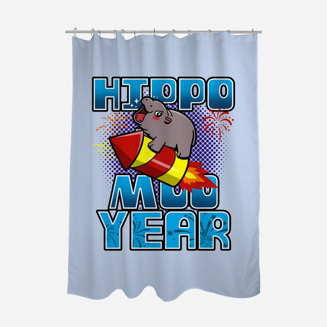 Hippo Moo Year-None-Polyester-Shower Curtain-Boggs Nicolas