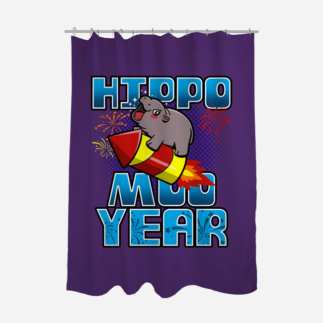 Hippo Moo Year-None-Polyester-Shower Curtain-Boggs Nicolas