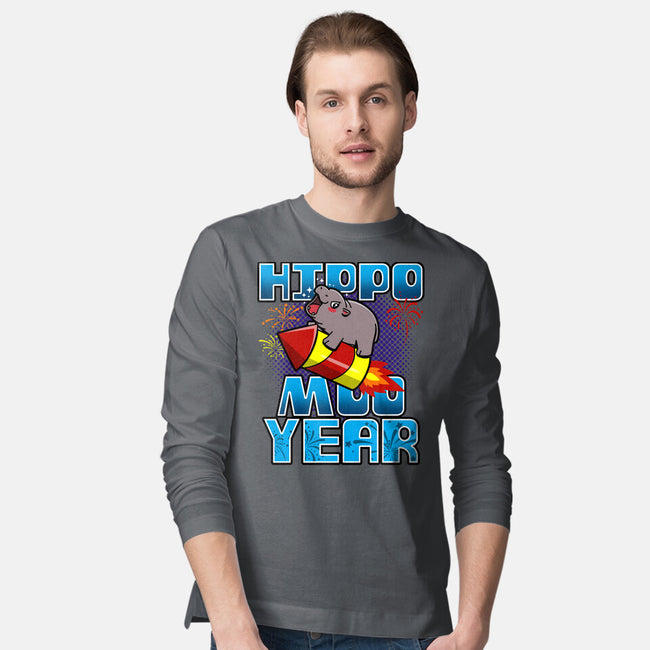 Hippo Moo Year-Mens-Long Sleeved-Tee-Boggs Nicolas