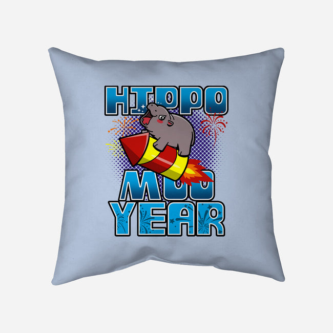 Hippo Moo Year-None-Removable Cover w Insert-Throw Pillow-Boggs Nicolas