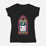 8Bits Stained Glass-Womens-V-Neck-Tee-paulagarcia