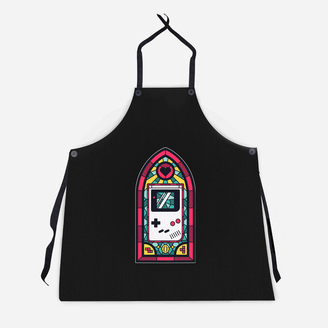 8Bits Stained Glass-Unisex-Kitchen-Apron-paulagarcia