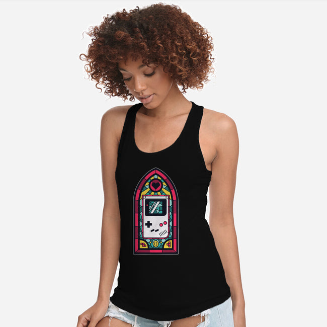 8Bits Stained Glass-Womens-Racerback-Tank-paulagarcia