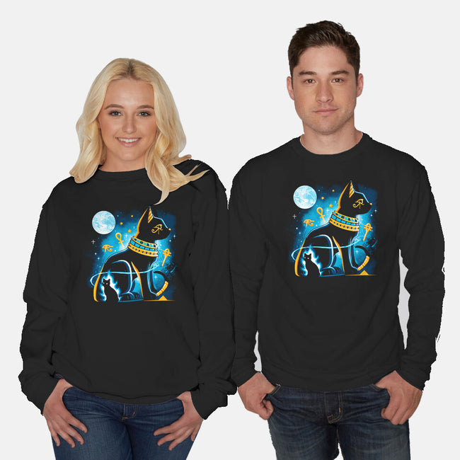 Bastet Goddess-Unisex-Crew Neck-Sweatshirt-Vallina84