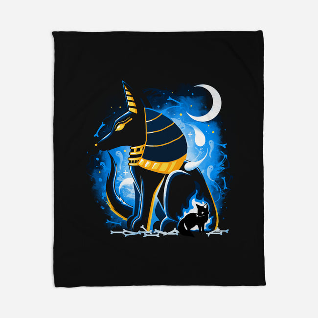 Anubis God-None-Fleece-Blanket-Vallina84