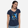 Anubis God-Womens-V-Neck-Tee-Vallina84