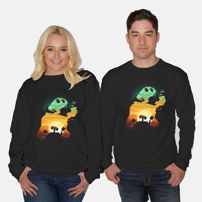 Wasteland Beautiful Sunset-Unisex-Crew Neck-Sweatshirt-dandingeroz