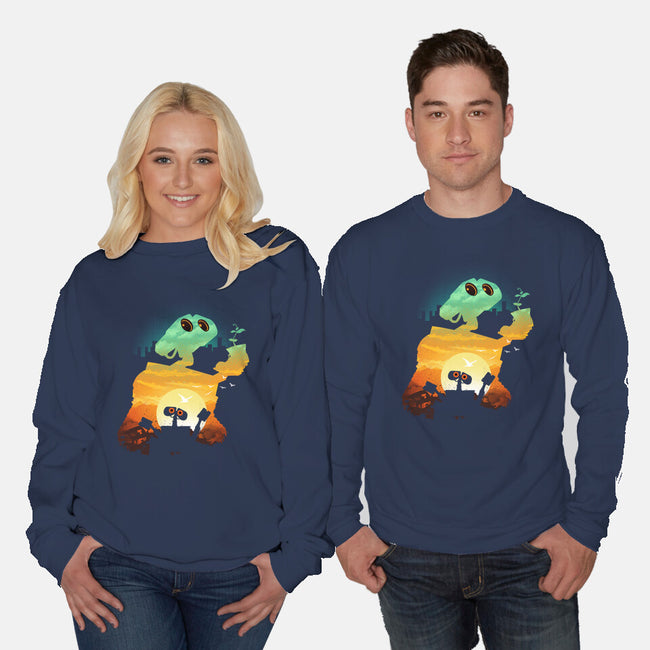 Wasteland Beautiful Sunset-Unisex-Crew Neck-Sweatshirt-dandingeroz