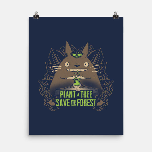 Totoro Plant-None-Matte-Poster-yumie