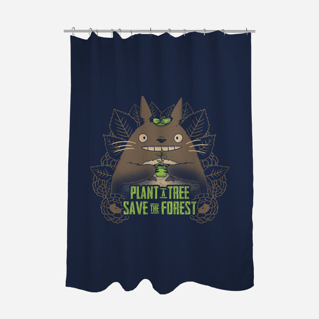 Totoro Plant-None-Polyester-Shower Curtain-yumie