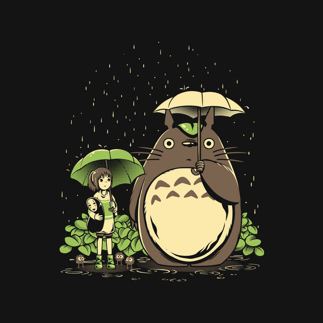 Chihiro And Totoro-Womens-V-Neck-Tee-yumie