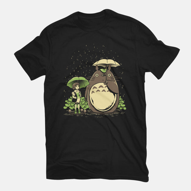 Chihiro And Totoro-Womens-Basic-Tee-yumie