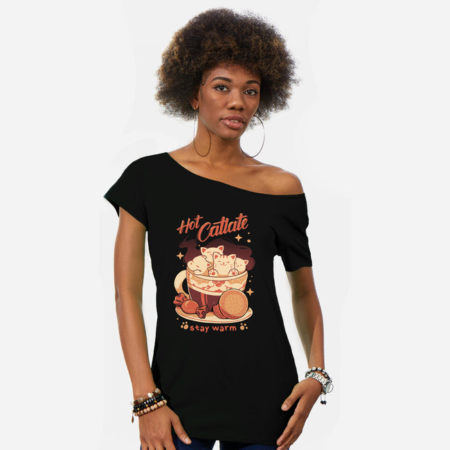 Hot Catlate-Womens-Off Shoulder-Tee-yumie