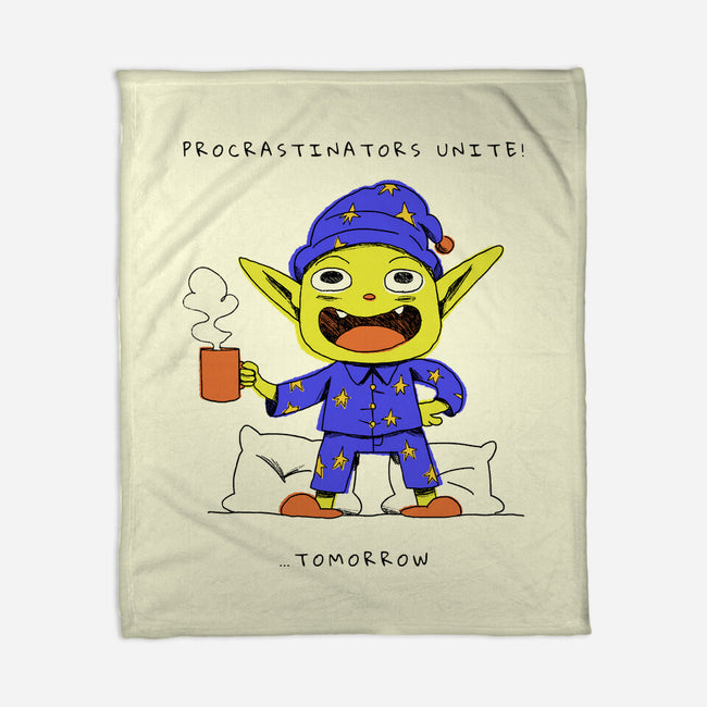 Procrastinators Unite-None-Fleece-Blanket-FunkVampire