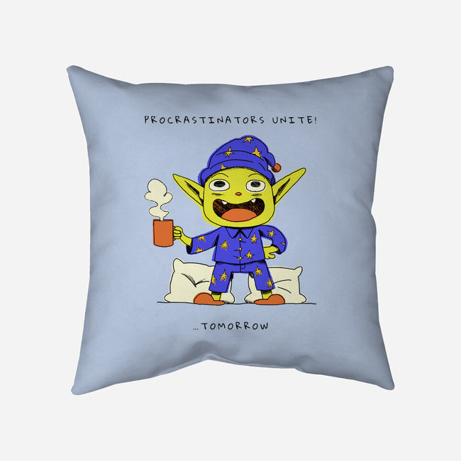 Procrastinators Unite-None-Removable Cover w Insert-Throw Pillow-FunkVampire