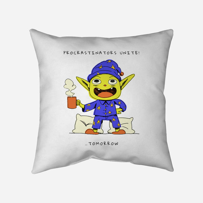 Procrastinators Unite-None-Removable Cover w Insert-Throw Pillow-FunkVampire