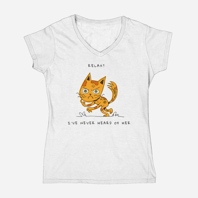 Never Heard Of Her-Womens-V-Neck-Tee-FunkVampire